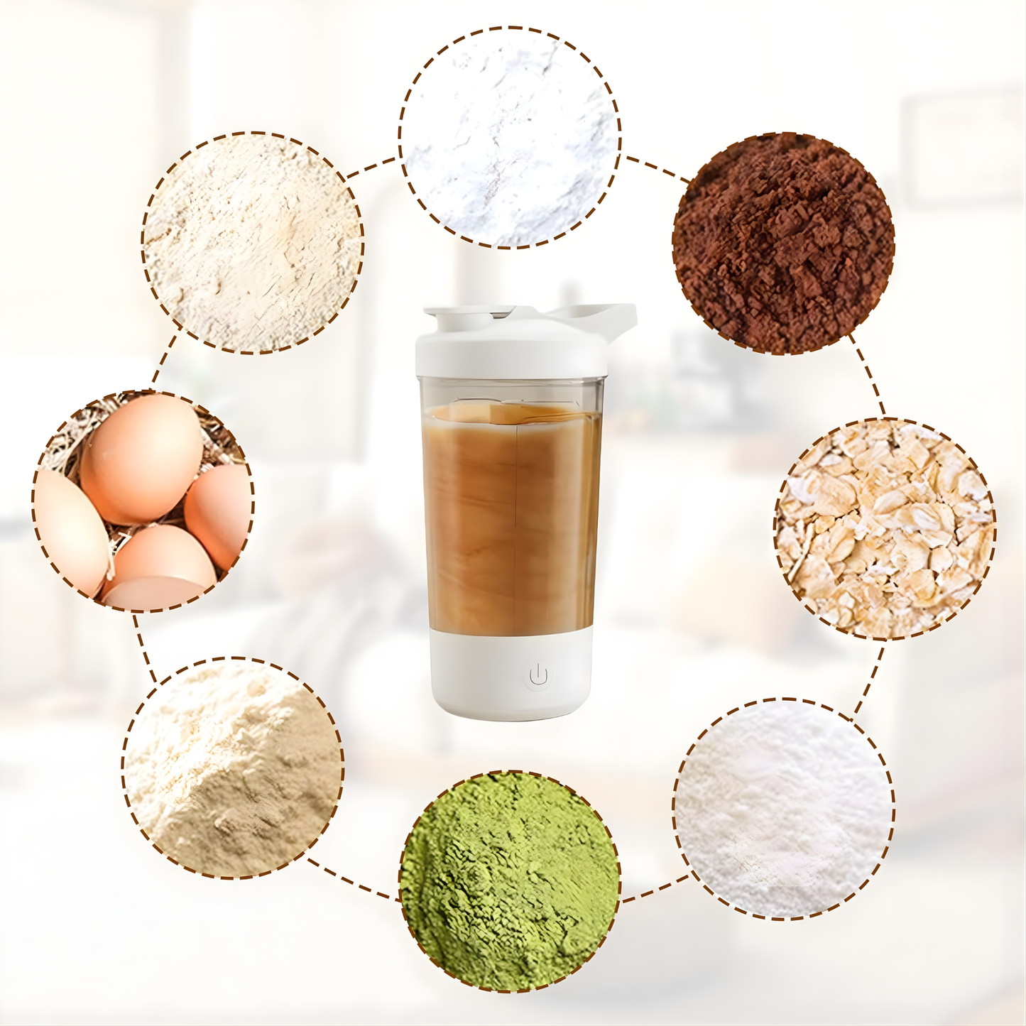Shaker Portátil con carga inalámbrica